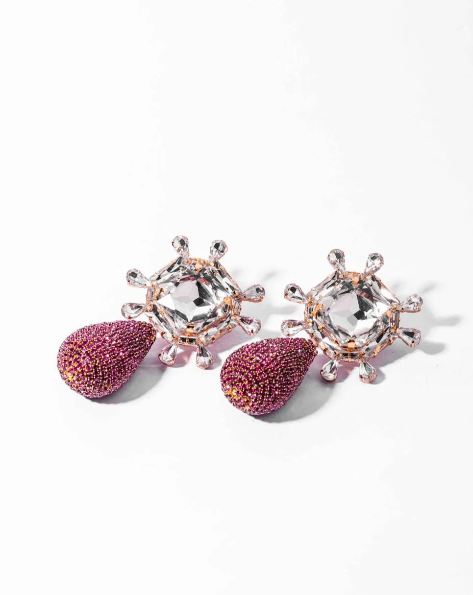 Aster Earrings In Hot Pink - Image 5