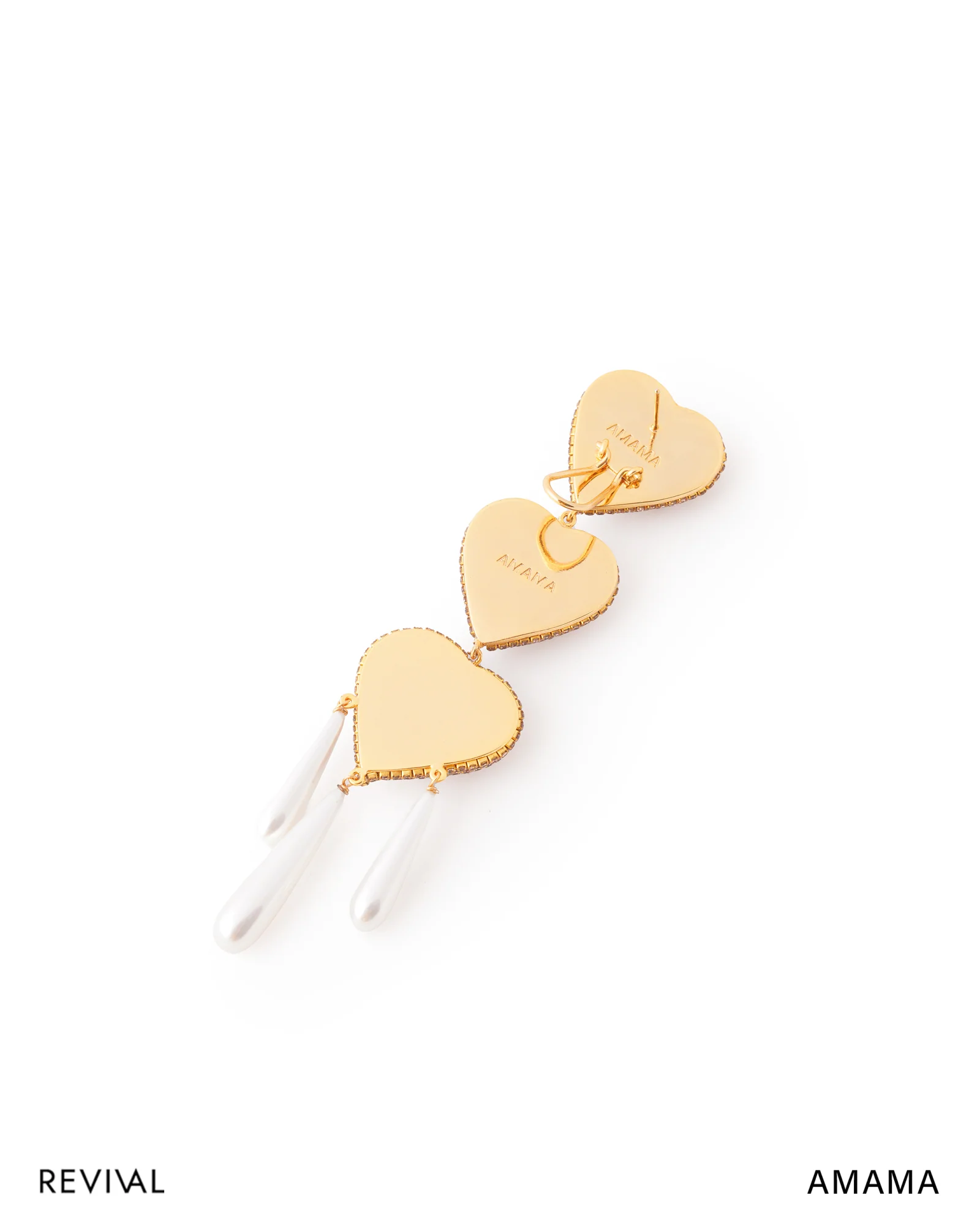 Cherish Heart Long Earring in Golden - Image 3