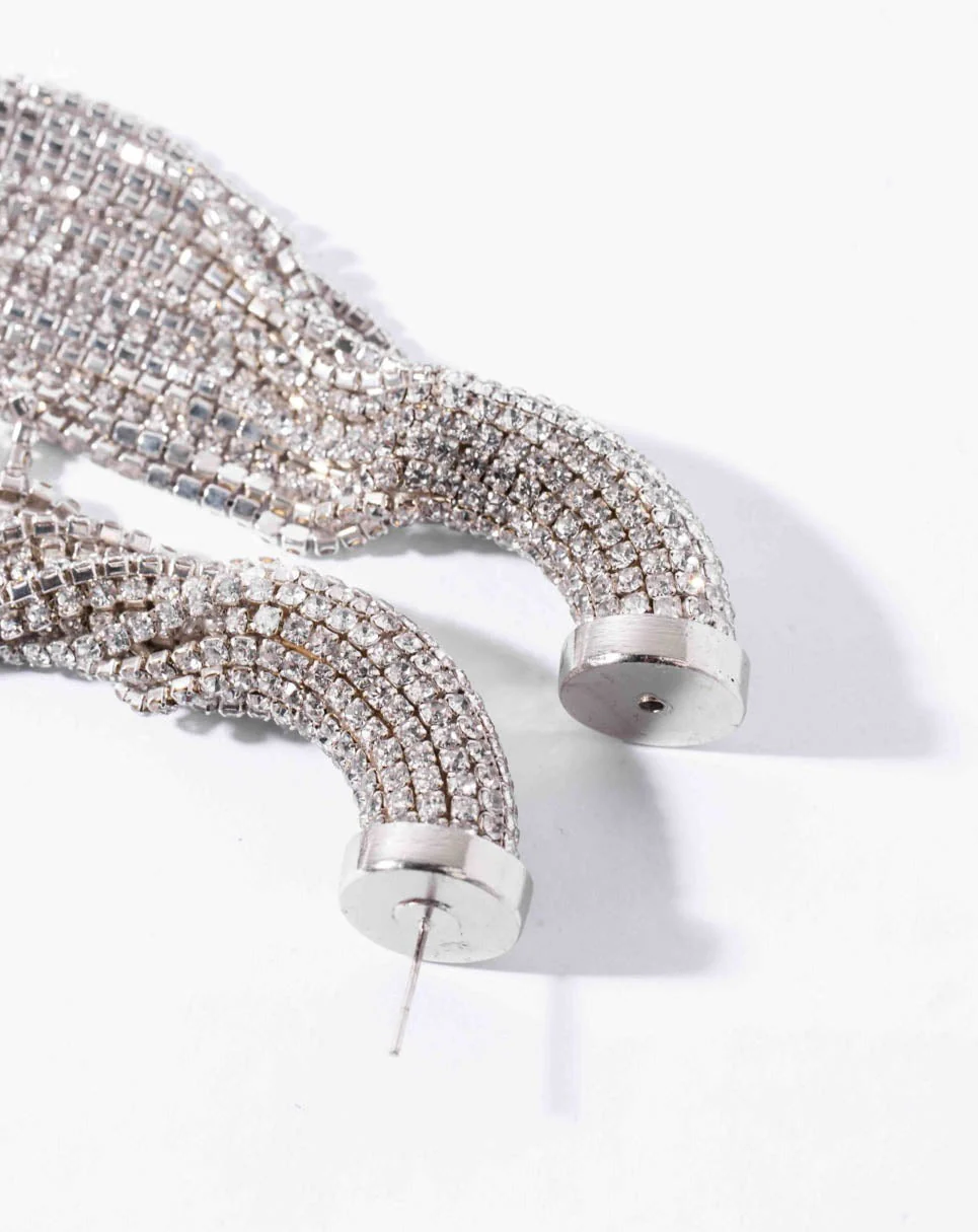 Infinity Fall Danglers In Sparkling White - Image 7