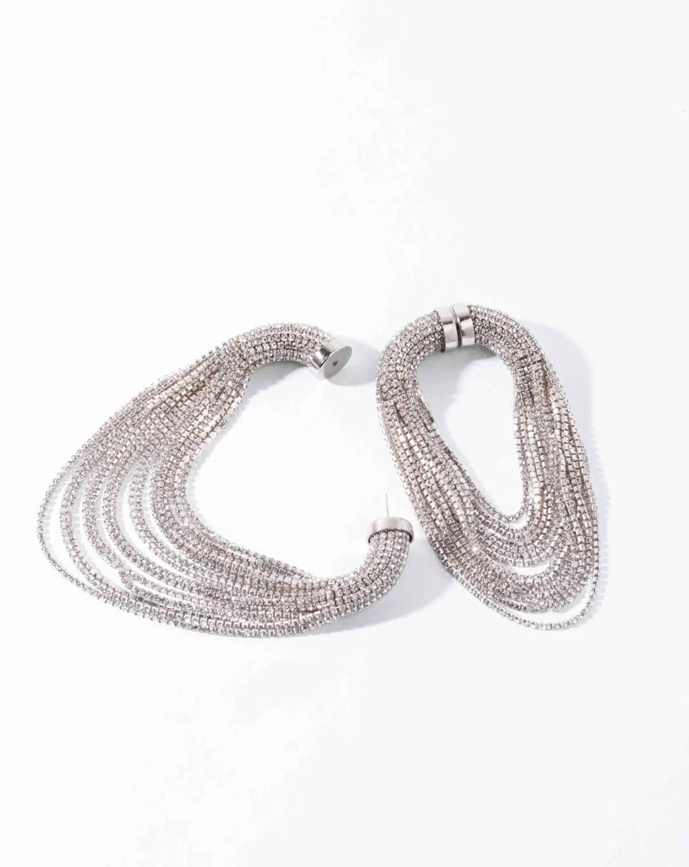 Infinity Fall Danglers In Sparkling White - Image 8