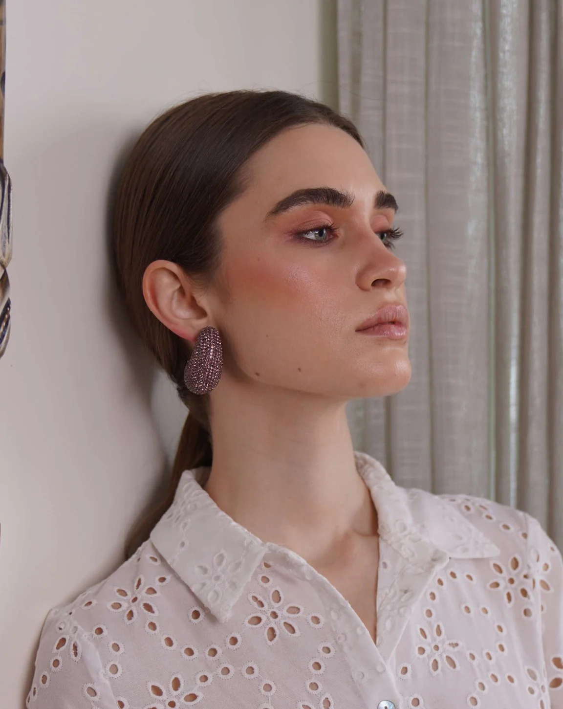 Kaju Earrings In Lilac - Image 4