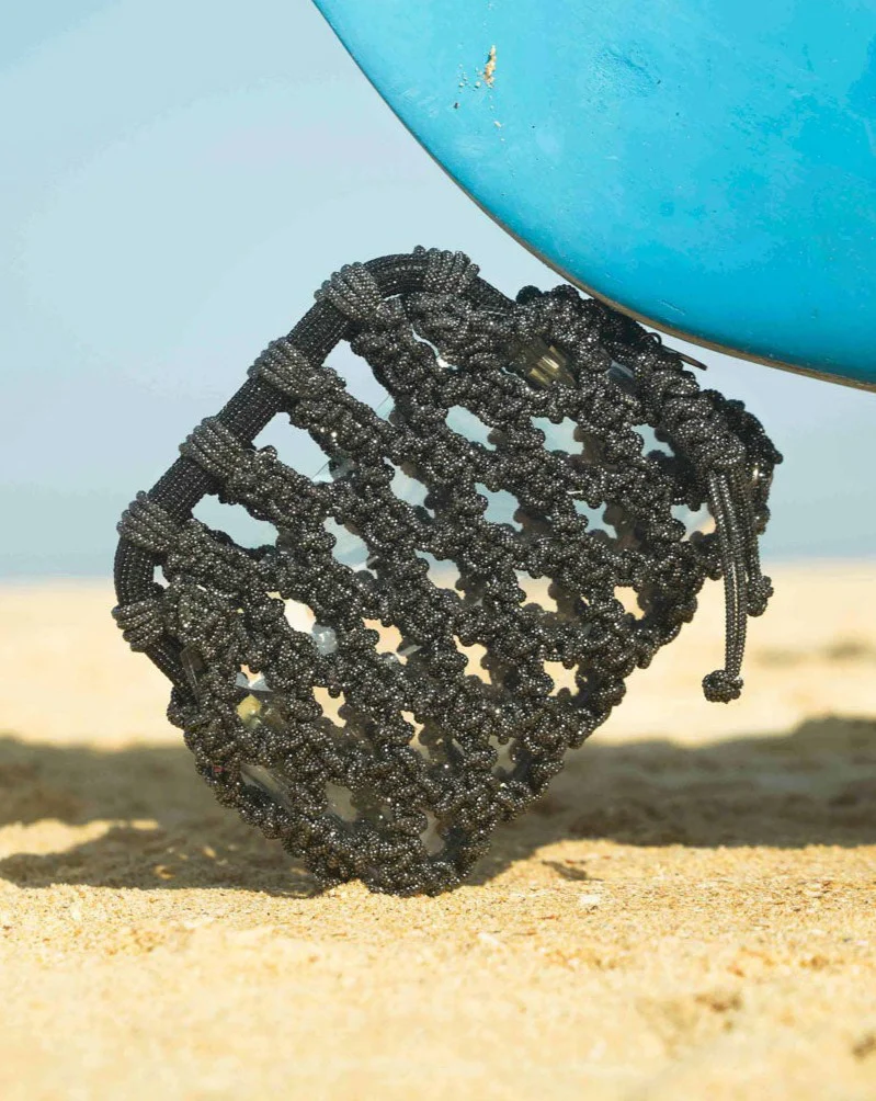 Luna Plaided Clutch In Gunmetal - Image 4