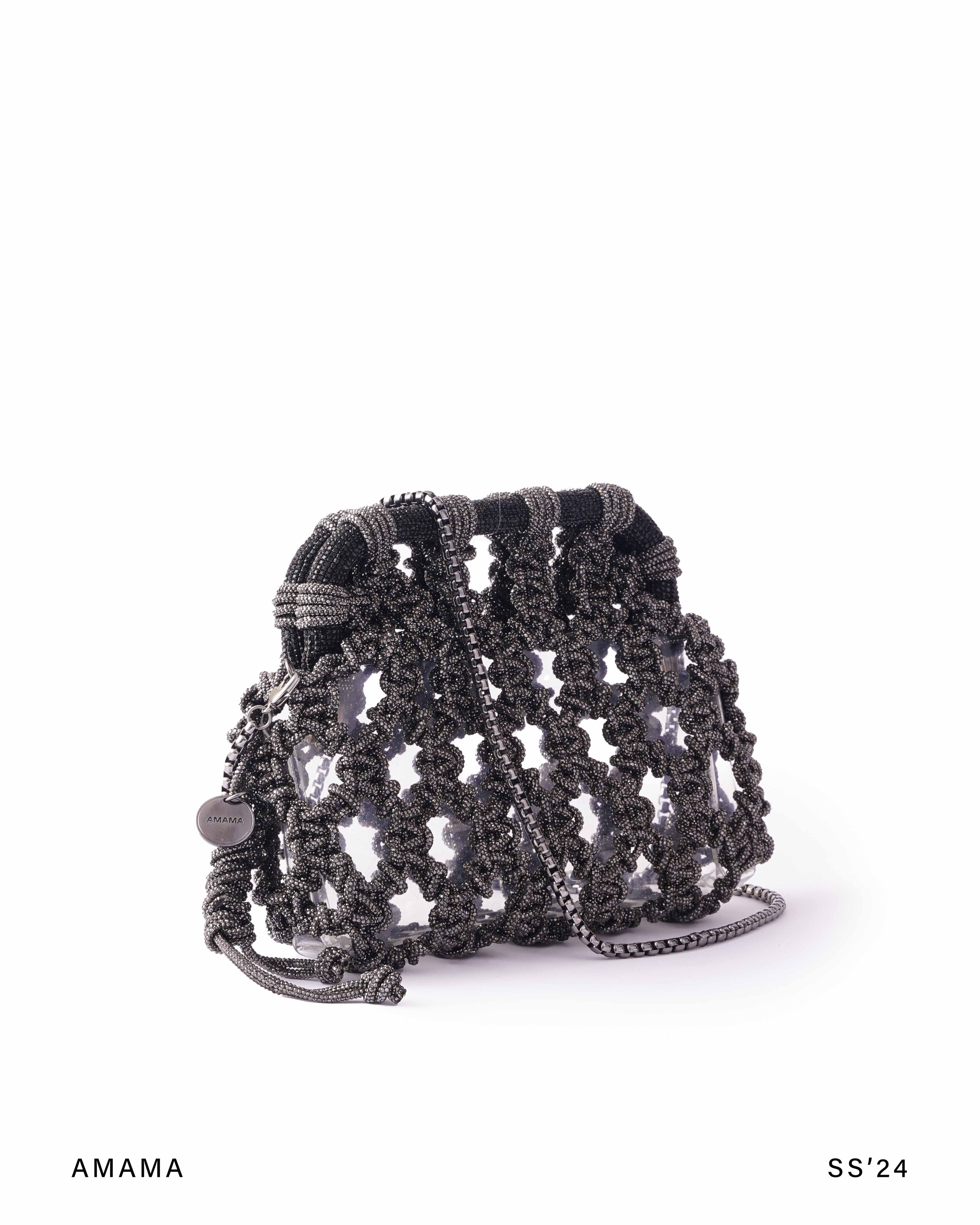 Luna Plaided Clutch In Gunmetal - Image 8