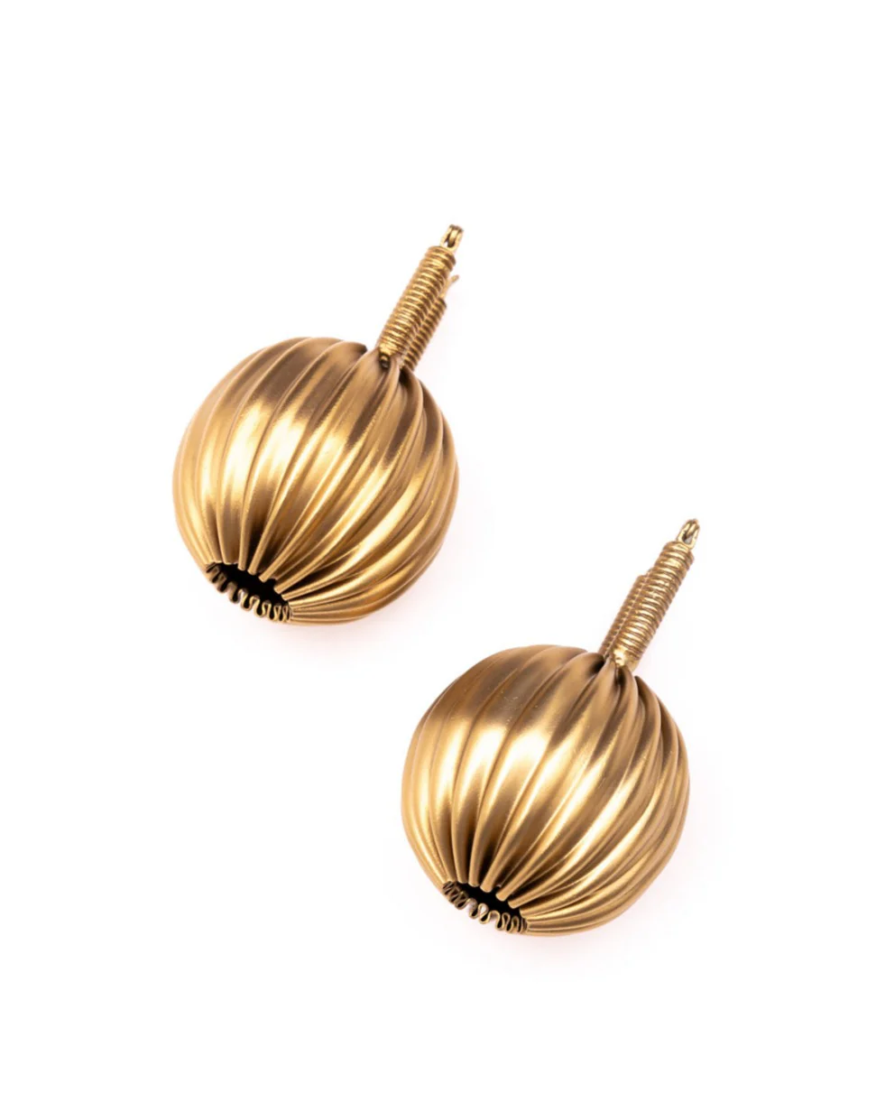 Maxima Danglers In Gold Graphite - Image 3