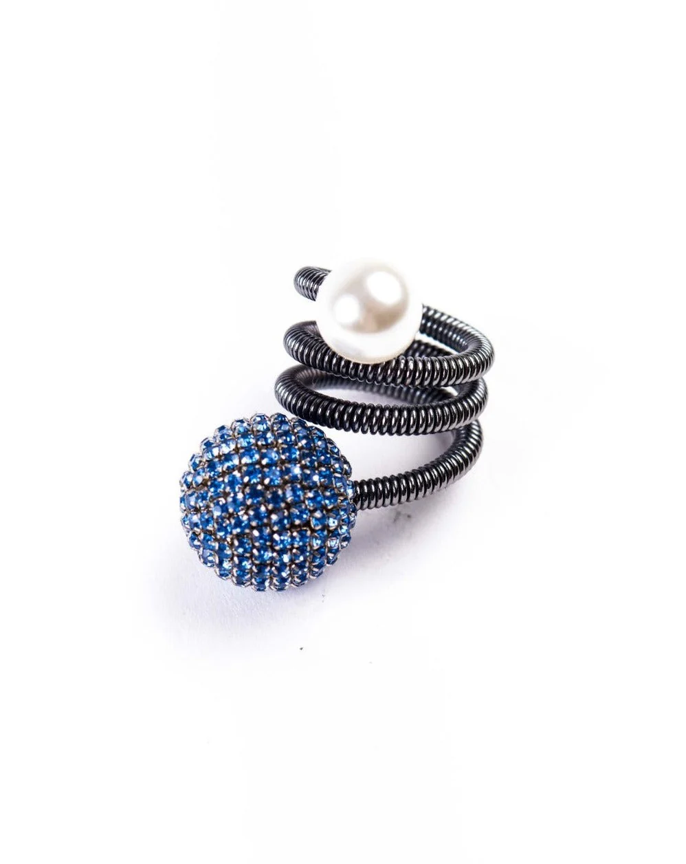Orb Wrap Ring In Gunmetal - Image 3