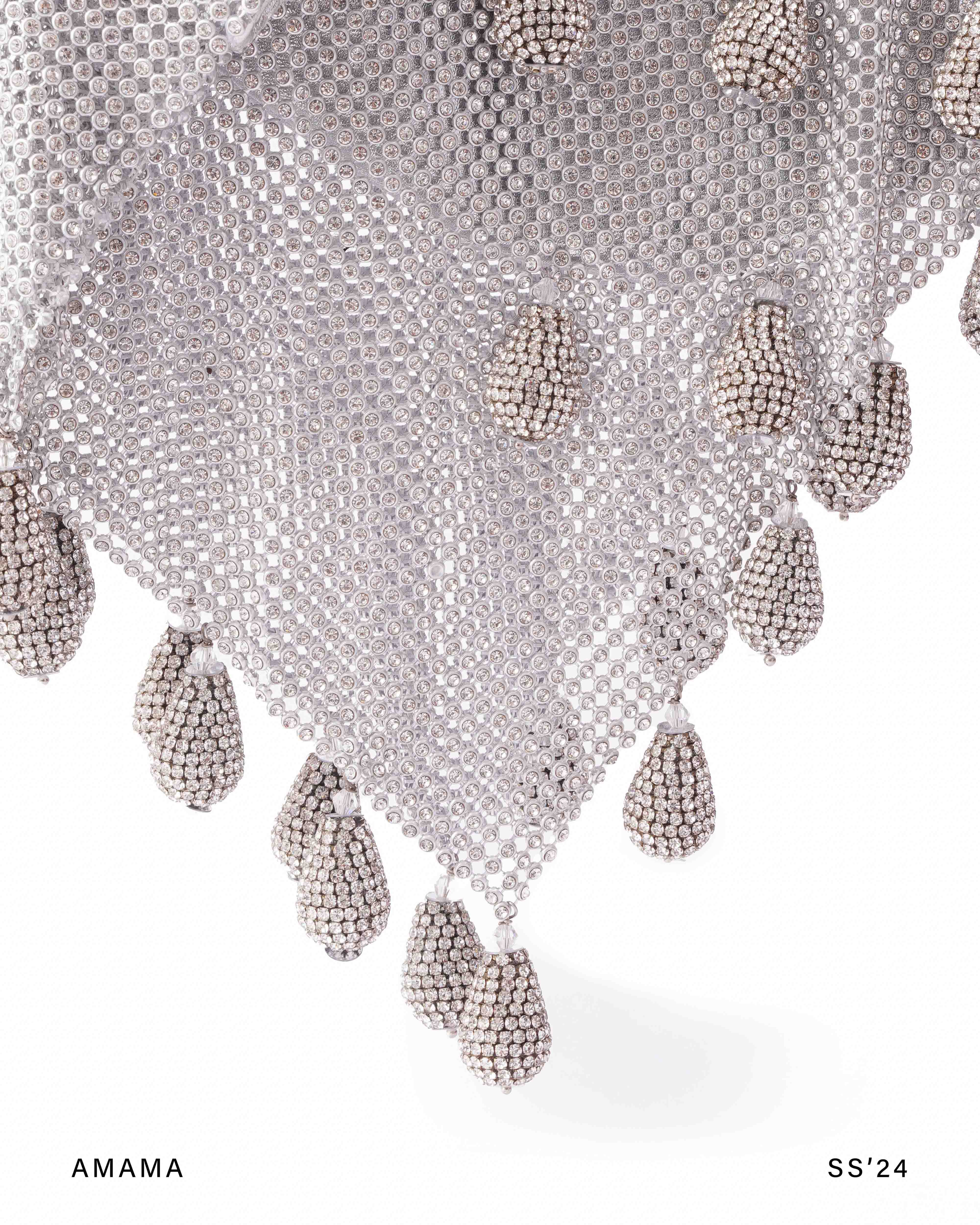 Pyrus Dewdrop Clutch In Sparkling White - Image 3