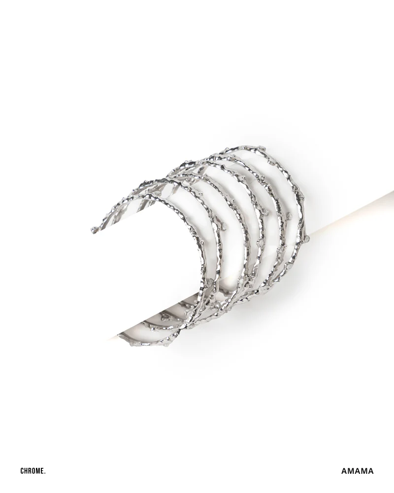 VINE CREST BANGLES IN CHROME - Image 3